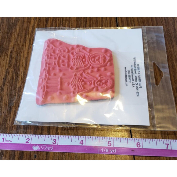 Rubber Cafe Christmas Cheer Carolers J1086 Christmas Rubber Stamp - Picture 5 of 5